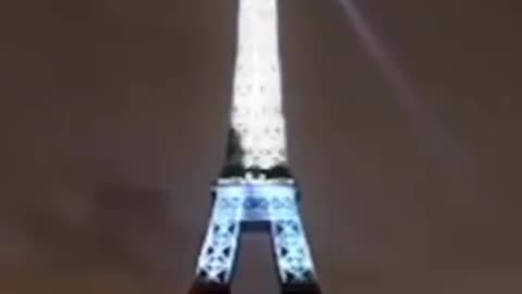 WHAT THE ? French lit the PARIS Eiffel Tower in the Colors of the Russian Flag