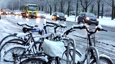 Northern Spain turns white after heavy snowfall