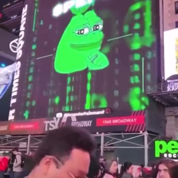PEPE the QAnon Frog Goes Viral Again with Times Square Billboard Appearance🐸🐸