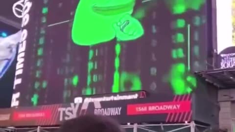 PEPE the QAnon Frog Goes Viral Again with Times Square Billboard Appearance🐸🐸