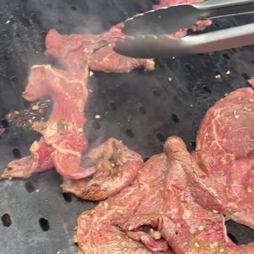 Thin steaks. Hot grill. Sizzle.