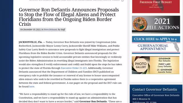 Ron DeSantis doin what needs to be done about illegal immigration