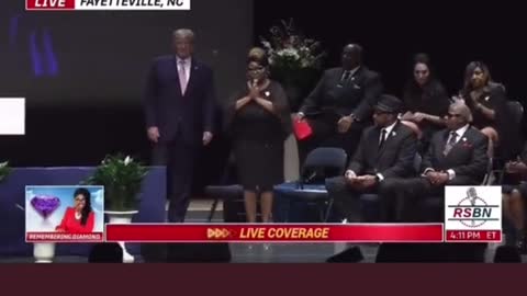 President Trump attended Diamonds funeral. Class Act.