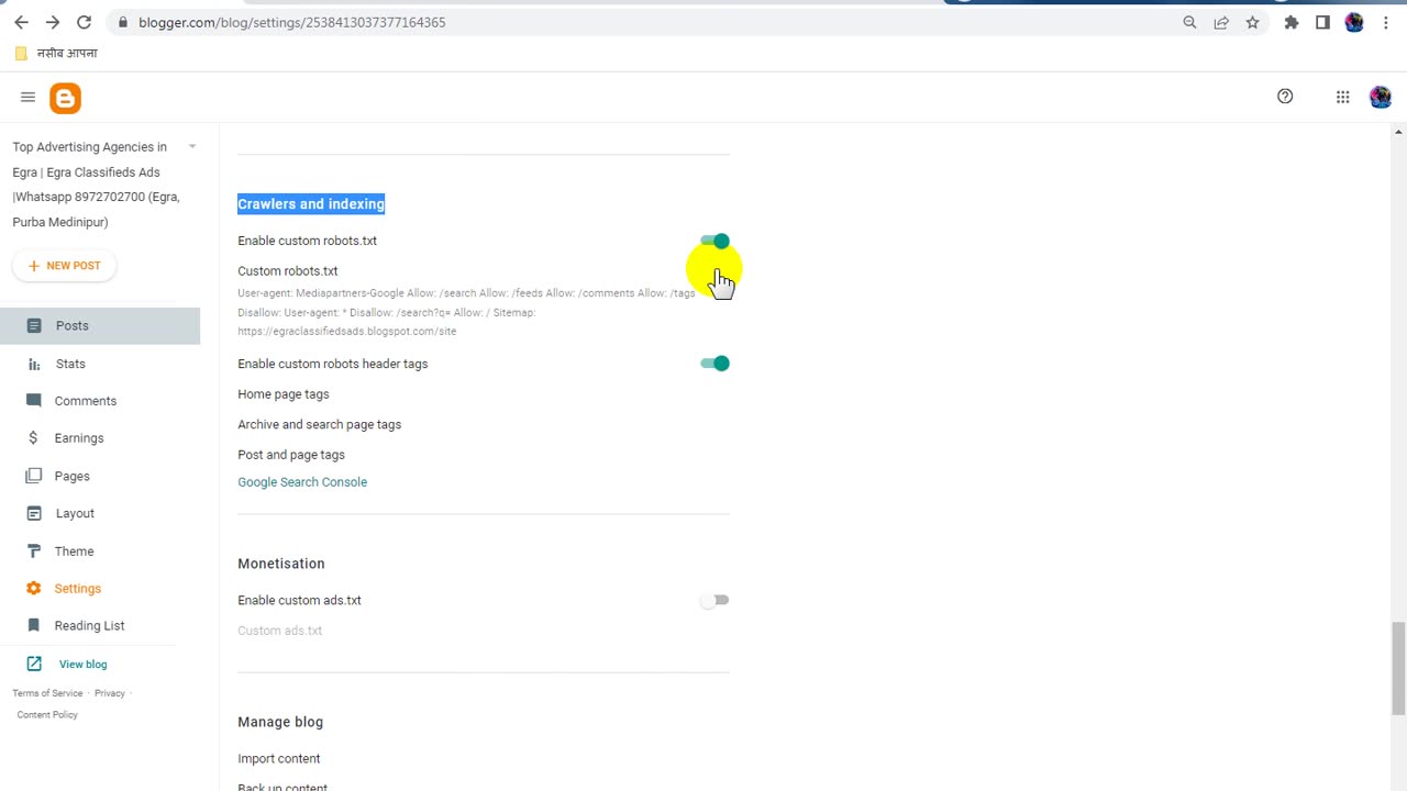 How To Add Custom Robots.txt For Enable Google Search Console Crawlers and Indexing