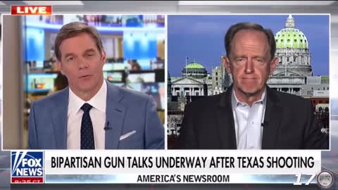 Senator Pat Toomey (R) is pushing for red flag gun laws.