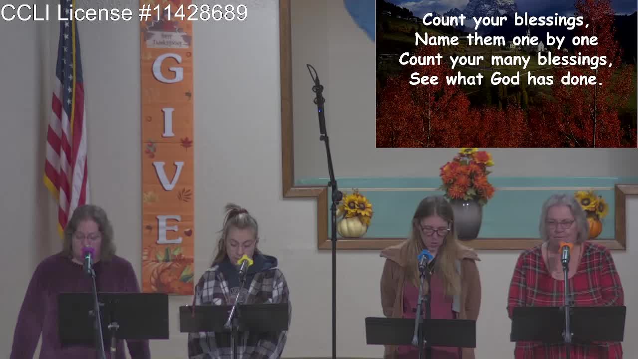 Moose Creek Baptist Church Sing “Count Your Blessings” During Service 11-13-2022