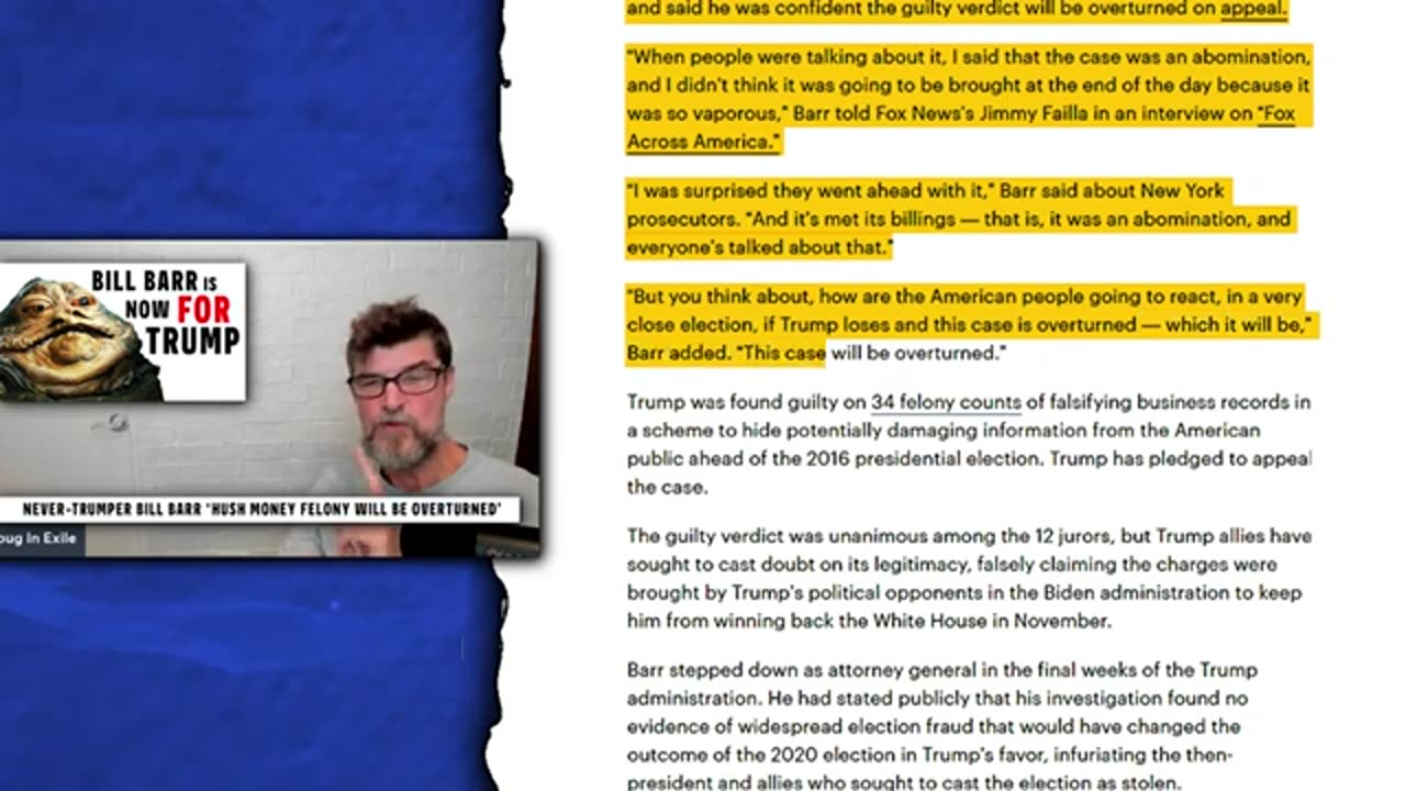 240608 Never-Trump Bill Barr ADMITS Hush Money Felony Will Be Overturned.mp4