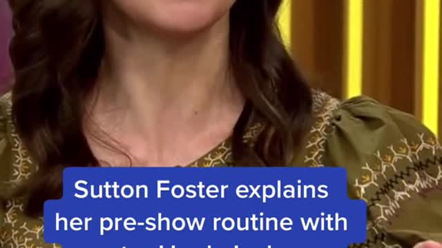 Sutton Foster explains her pre-show routine with co-star Hugh Jackman