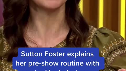 Sutton Foster explains her pre-show routine with co-star Hugh Jackman