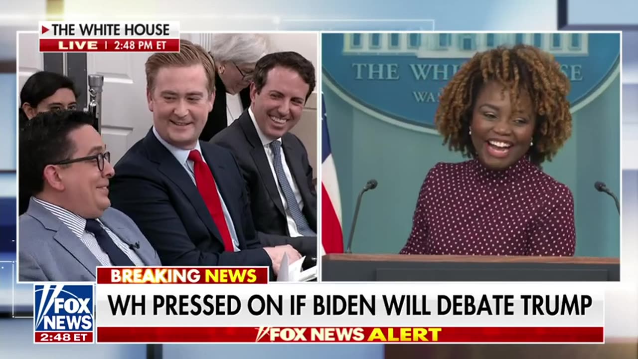 Peter Doocy to Karine Jean-Pierre- How would Biden do in a debate.