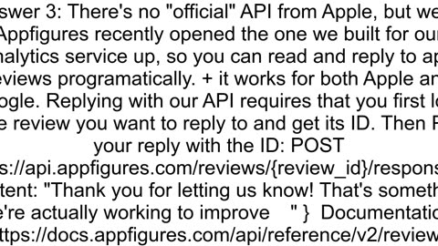 API for reply to reviews in App Store