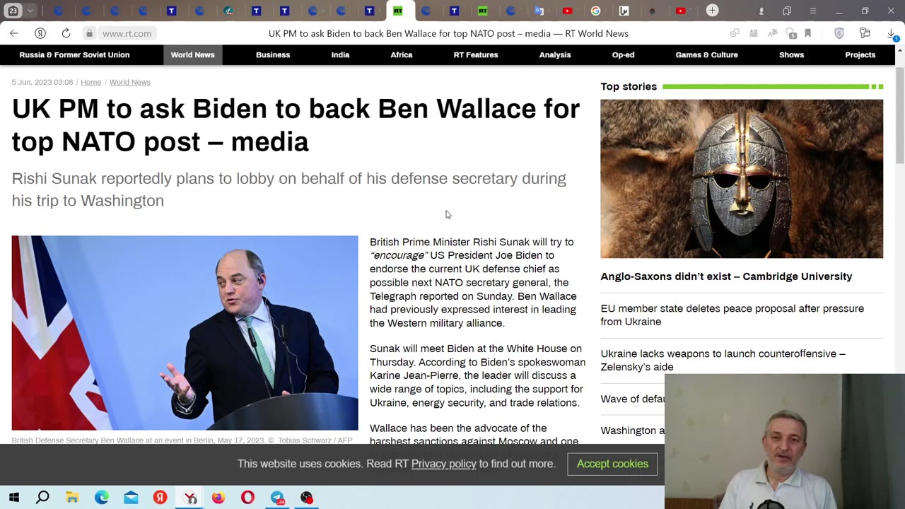 Update on Ukraine, Russian Pacific and Baltic fleets, Ben Wallace as head of NATO, BRICS + Iran..