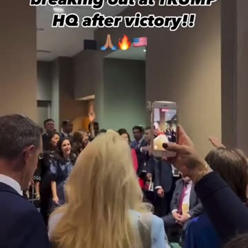 THIS IS THE RIGHT RALLY: Worship broke out at 3am after the victory at Trump HQ!!