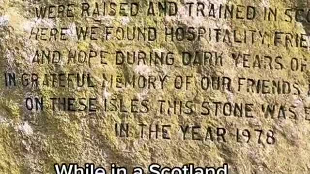 While in a Scotland ..Let me touch the stone58Just like "Outlander"