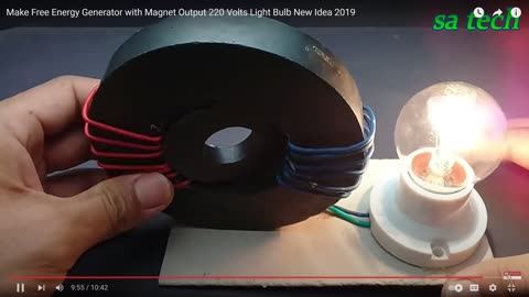 Free Energy Generator by Magnet 220V