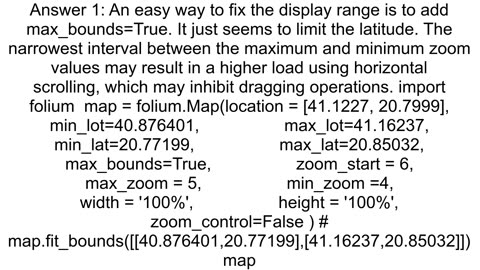 folium limit user to drag the map