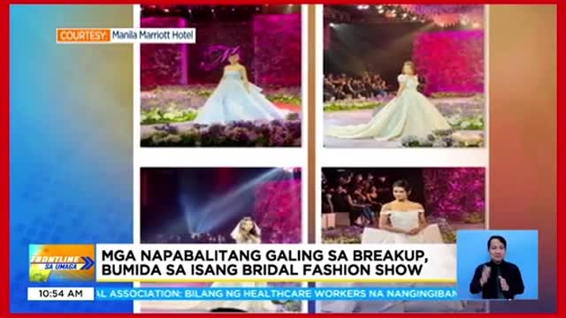 Mga napabalitang galing sa breakup, bumida saisang bridal fashion show