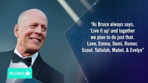 Bruce Willis is expressing farewell to his amazing acting profession