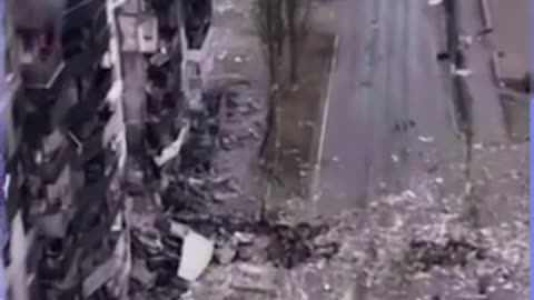 Russian invasion on Ukraine - city in rubbles