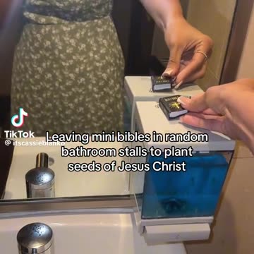 Leaving a mini bible in the bathroom