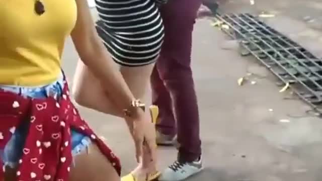 The accident of street dancing