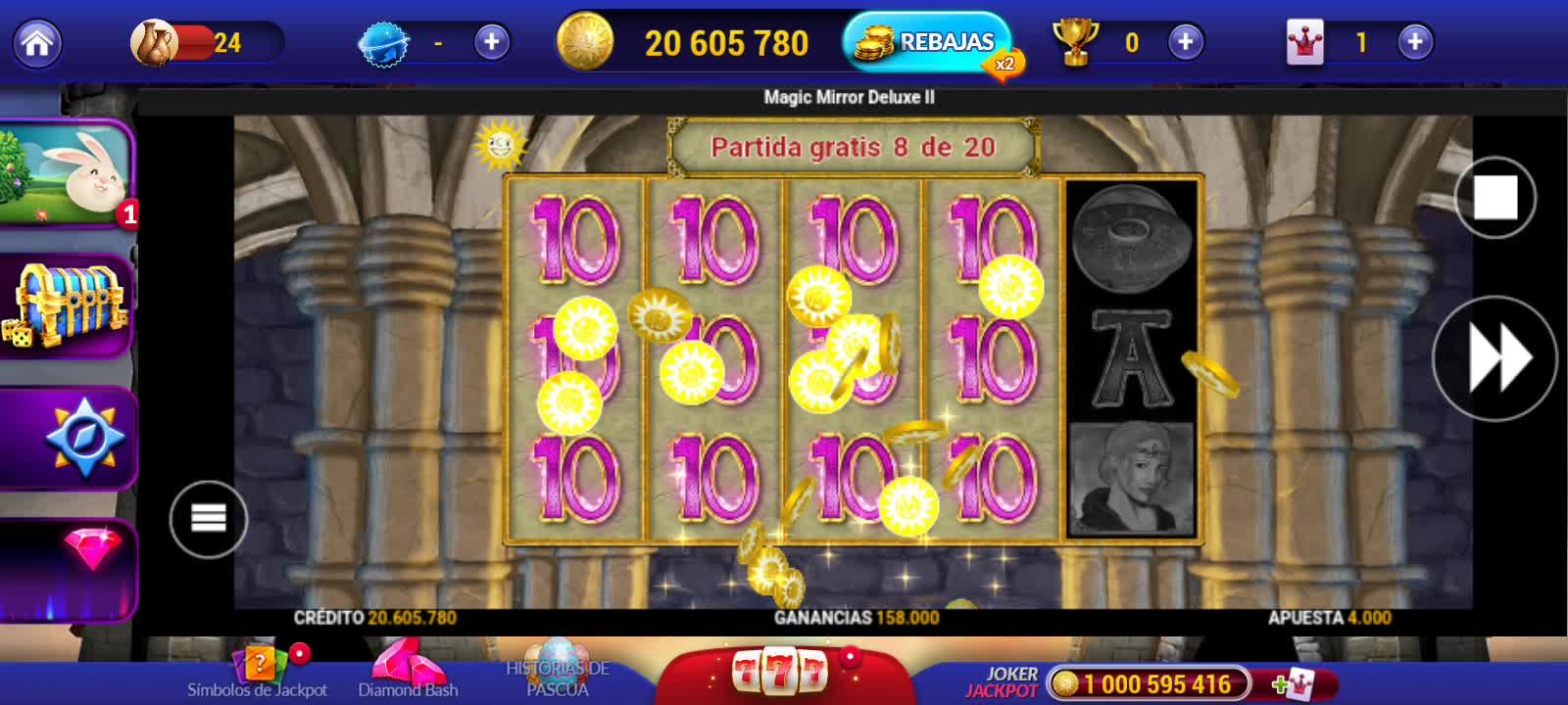 Magic mirror Deluxe 2 bonus espejos 20 free Games