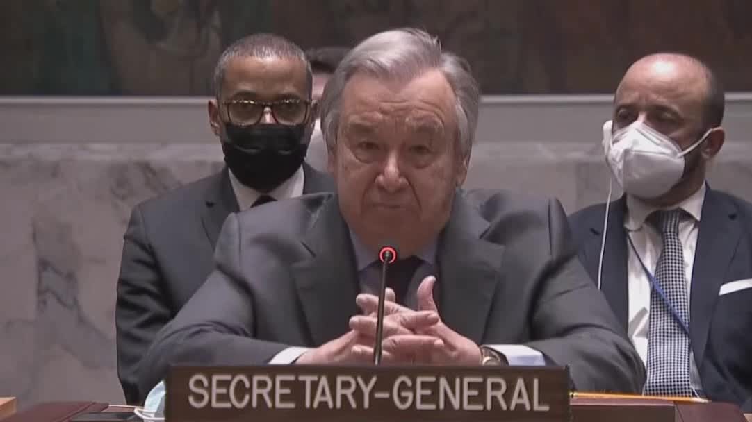 UN Secretary General: "President Putin, stop your troops from attacking Ukraine"