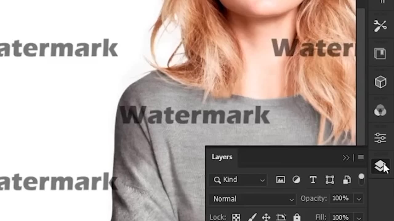 How to remove watermark in photoshop #Adobephotoshop