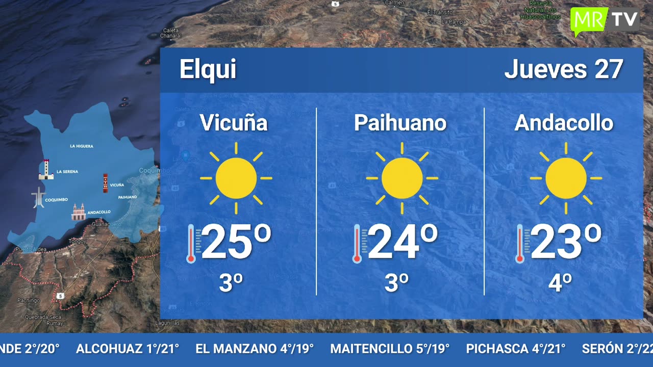 EL TIEMPO EN LA REGIÓN - MIÉRCOLES 26 DE JULIO