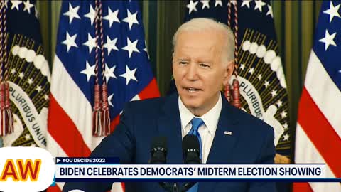 Celebrating Democrats' Midterm Election Showing, President Biden