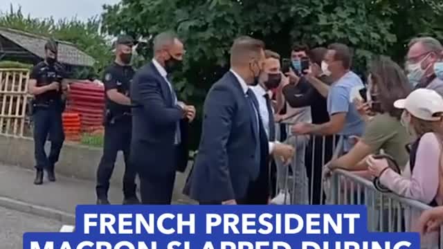 FRENCH PRESIDENTMACRON SLAPPED DURINGOFFICIAL TRIP