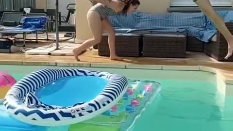 Dive into the pool in a special way