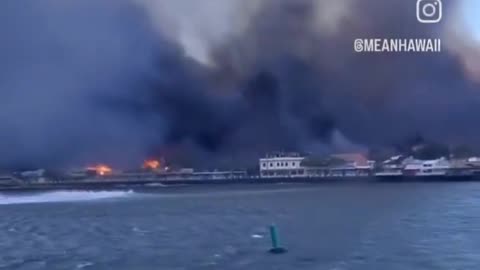 Popular 'Front Street' is on fire in Lahaina on the island of Maui, Hawaii