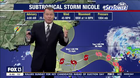 Subtropical Storm Nicole forms: Here's what to expect in Florida