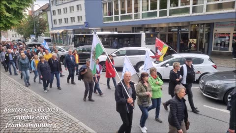 MONTAGSSPAZIERGANG - BAUTZEN, 15 05 2023, 119. MAHNWACHE - Start und Ankunft 🕊