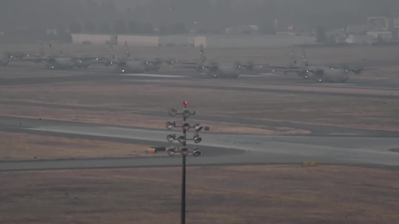 C-130 Hercules and C-17 Globemaster II on Elephant Walk Formation