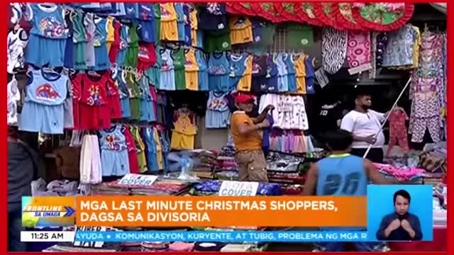 Last minute Christmas shoppers,dumagsa sa Divisoria