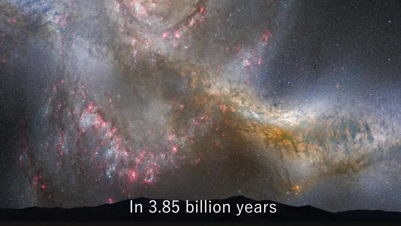 Milky Way and Andromeda Collision - Time Lapse