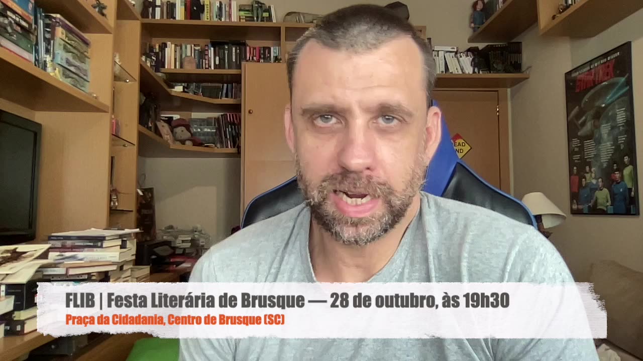 Festa Literária de Brusque (SC) | Sábado, 28 de outubro, às 19h30