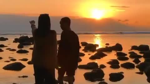 Nice sunset Bali Indonesia
