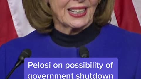 Pelosi on possibility of government shutdown