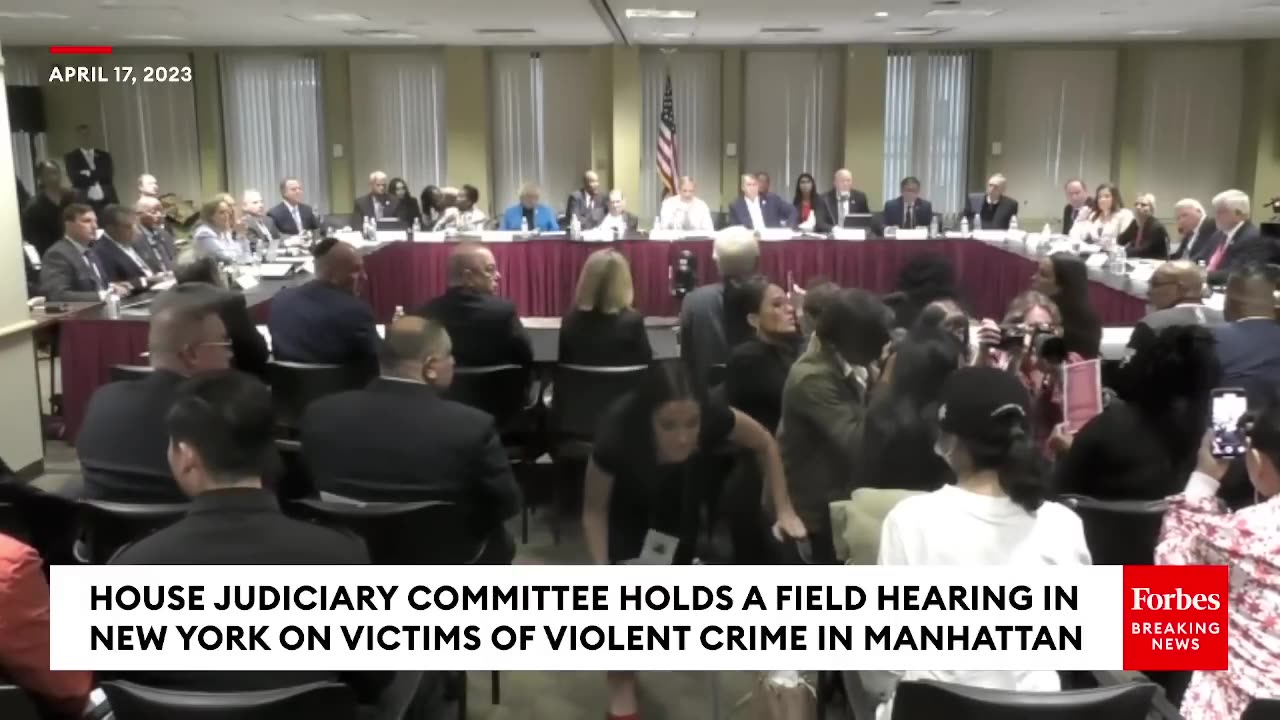 JUST IN- Police Officers Have To Stop Disruption During NYC House Judiciary Cmte Hearing On Crime