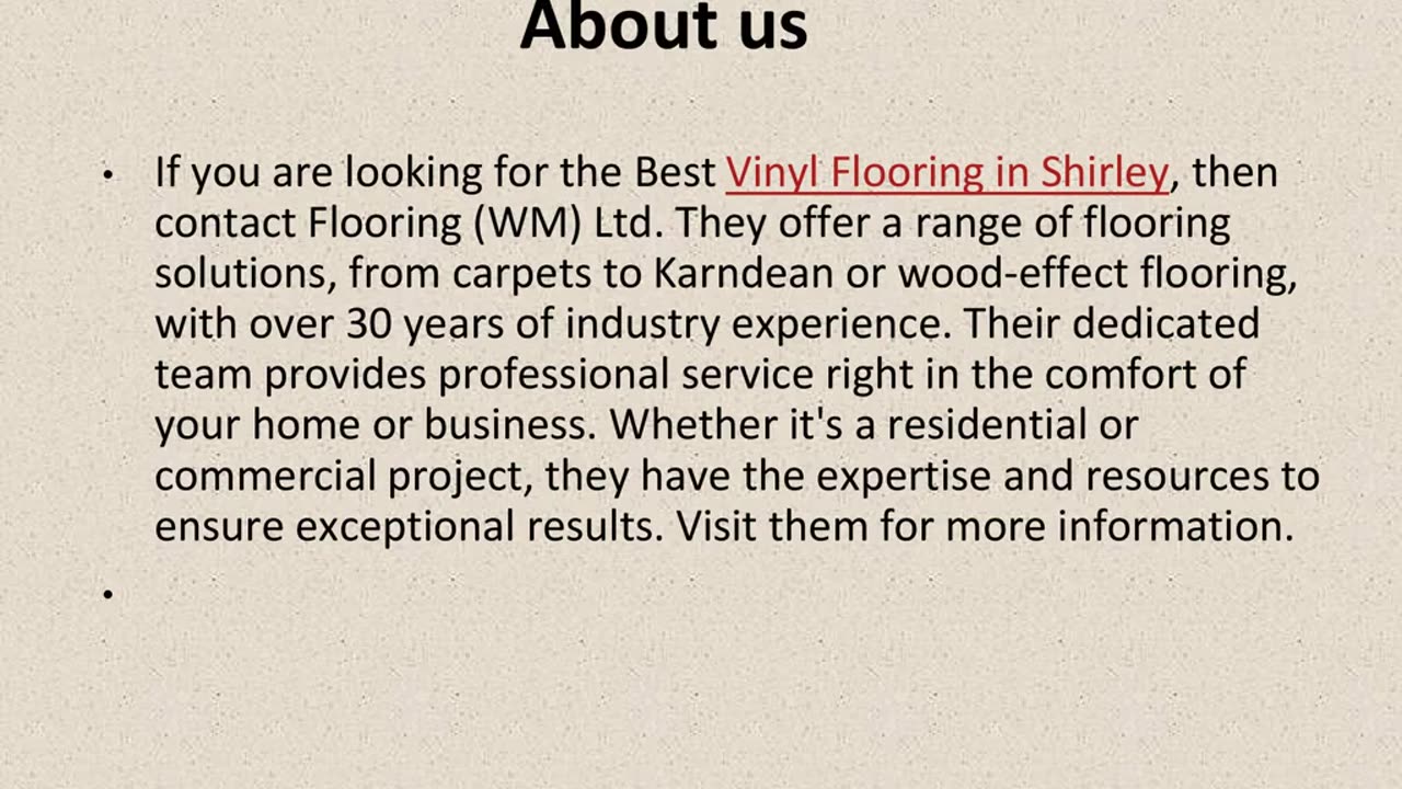 Best Vinyl Flooring in Shirley.