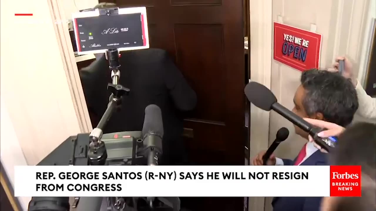 WILD MOMENT- George Santos Tries To Avoid Reporters After New Indictments, Identity Theft Charges