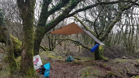 DD hammocks 3x3 tarp. Wildcamping. DARTMOOR. 26th March 2023