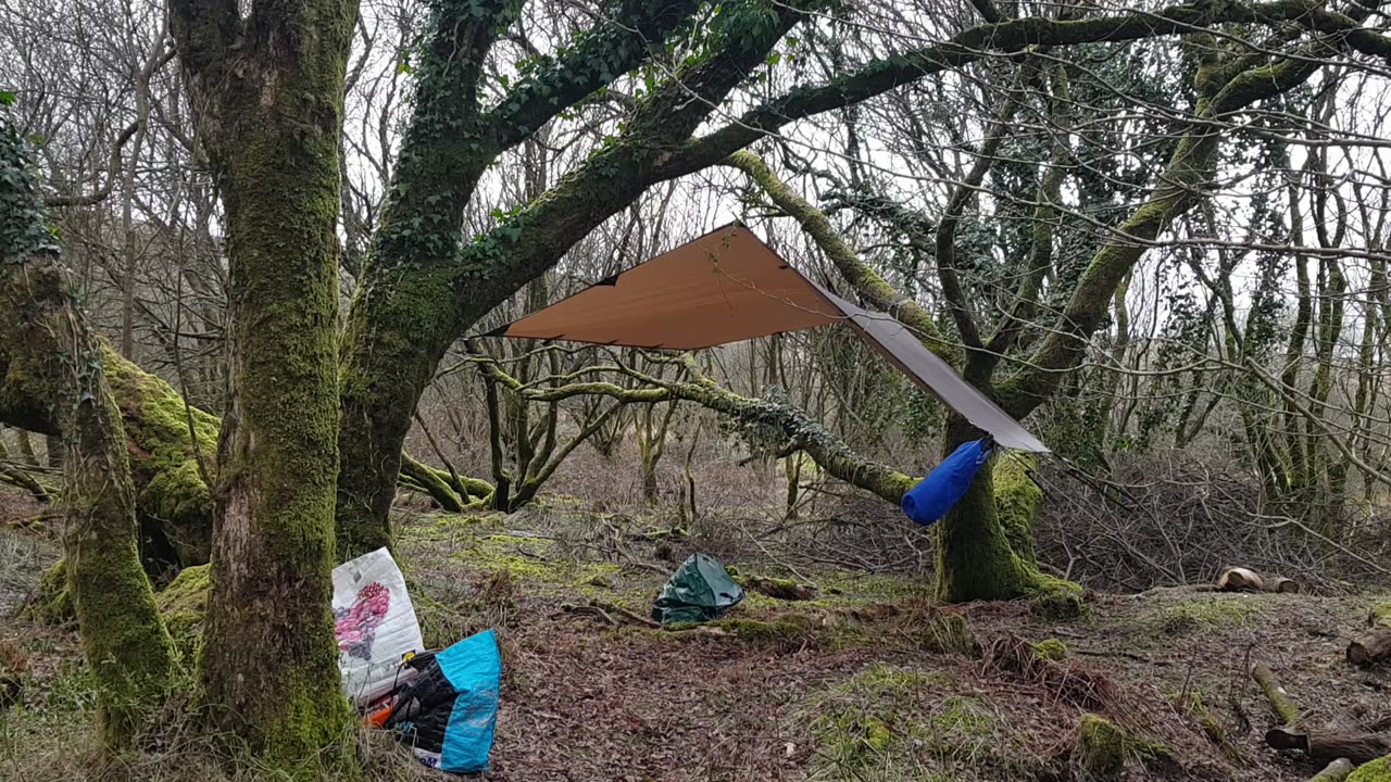 DD hammocks 3x3 tarp. Wildcamping. DARTMOOR. 26th March 2023