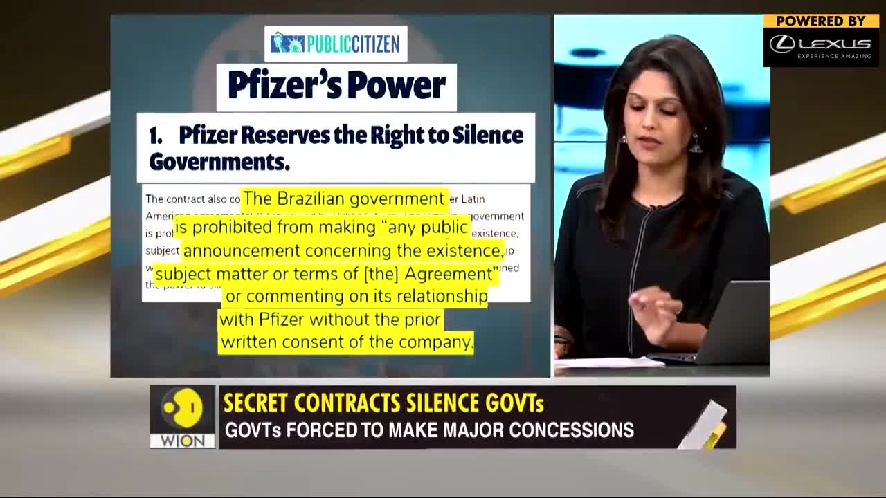 WHAT'S IN THE PFIZER CONTRACTS? SHOCKING!