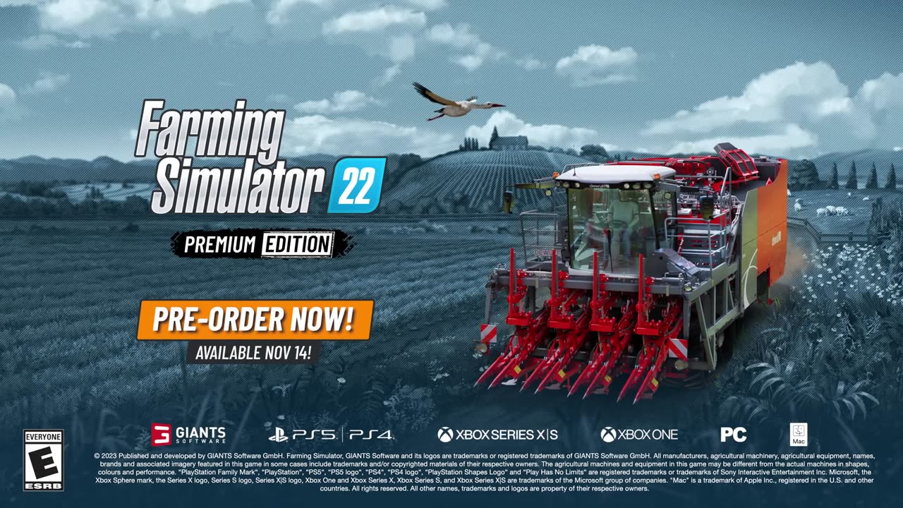 Farming Simulator 22: Premium Edition [PC, PS5, XSX, PS4, XBO] – November 14 2023