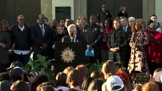 First lady Jill Biden lays flowers at Nashville vigil