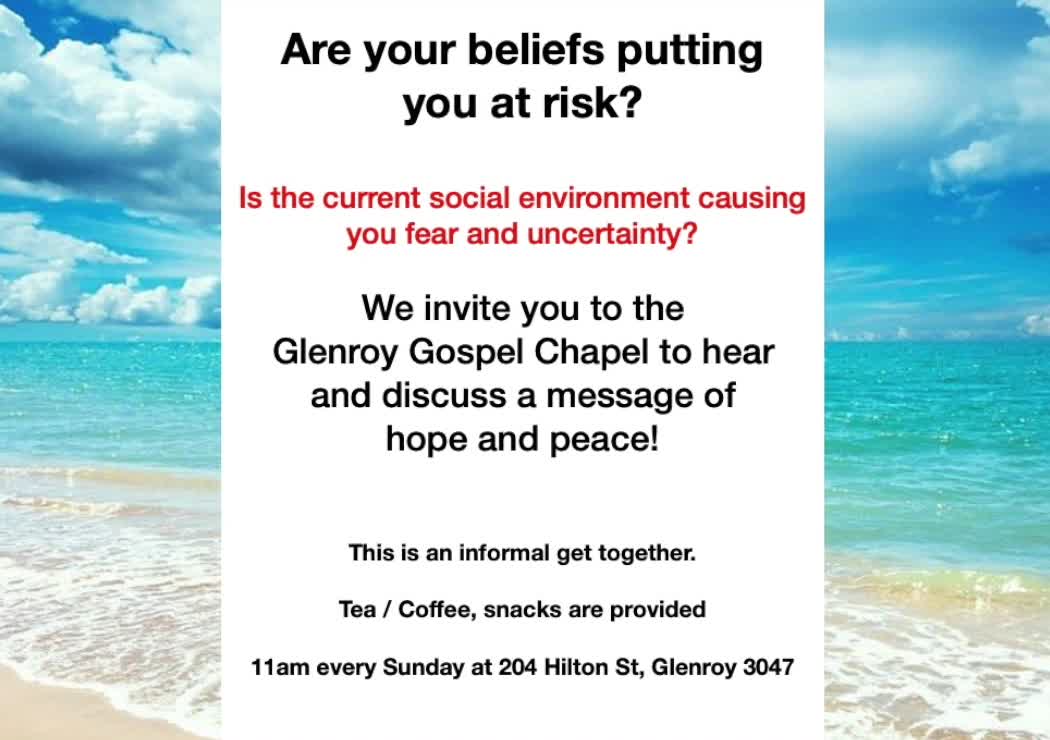 Glenroy Gospel Chapel reaching out a message of hope and peace